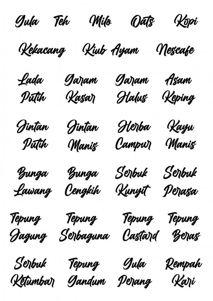 Sticker Rempah Vinyl