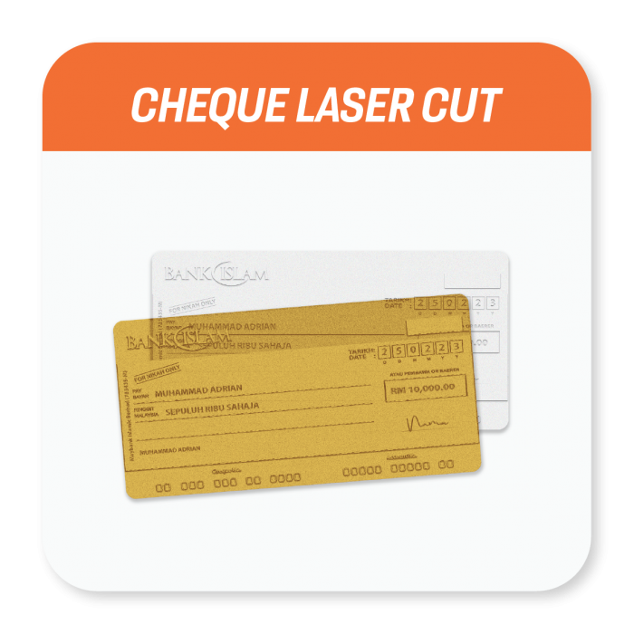 Mockup Cheque Laser Cut
