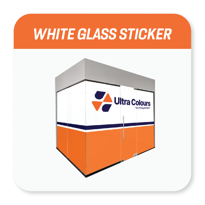 White Glass Sticker
